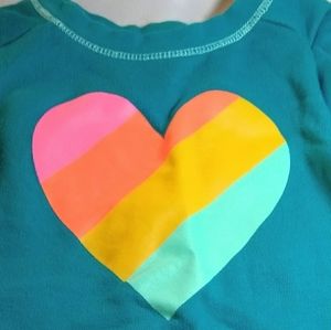 Girl's Size 18 Month | Multi-Color Heart Crew Neck